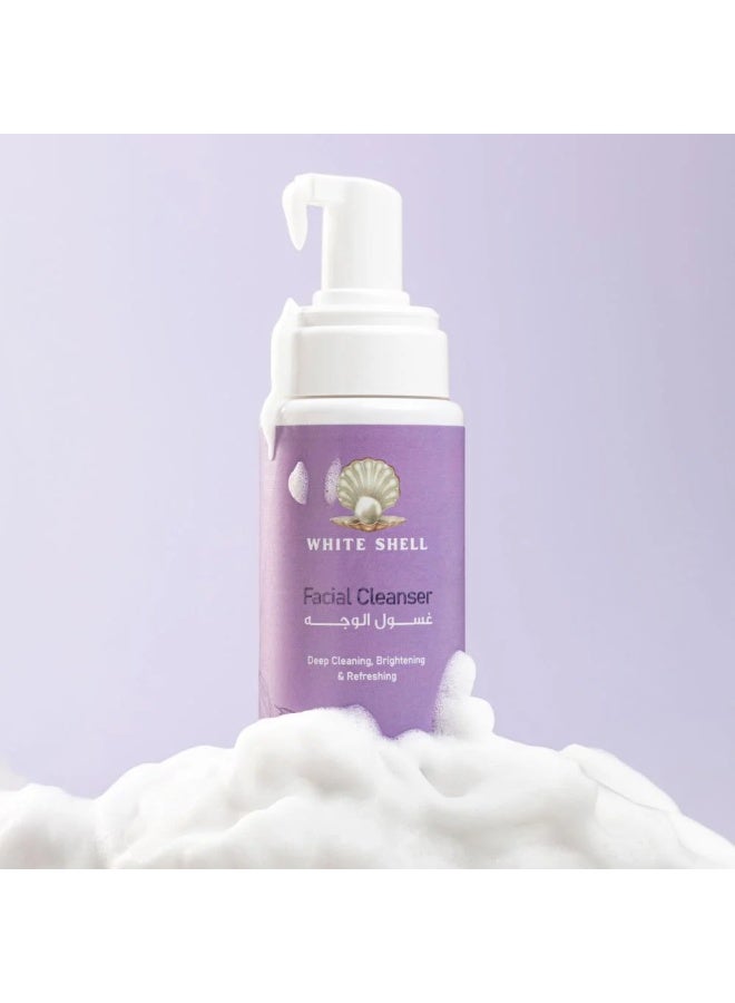 White Shell Deep Cleansing & Moisturizing Face Wash – 250ml - Image 3